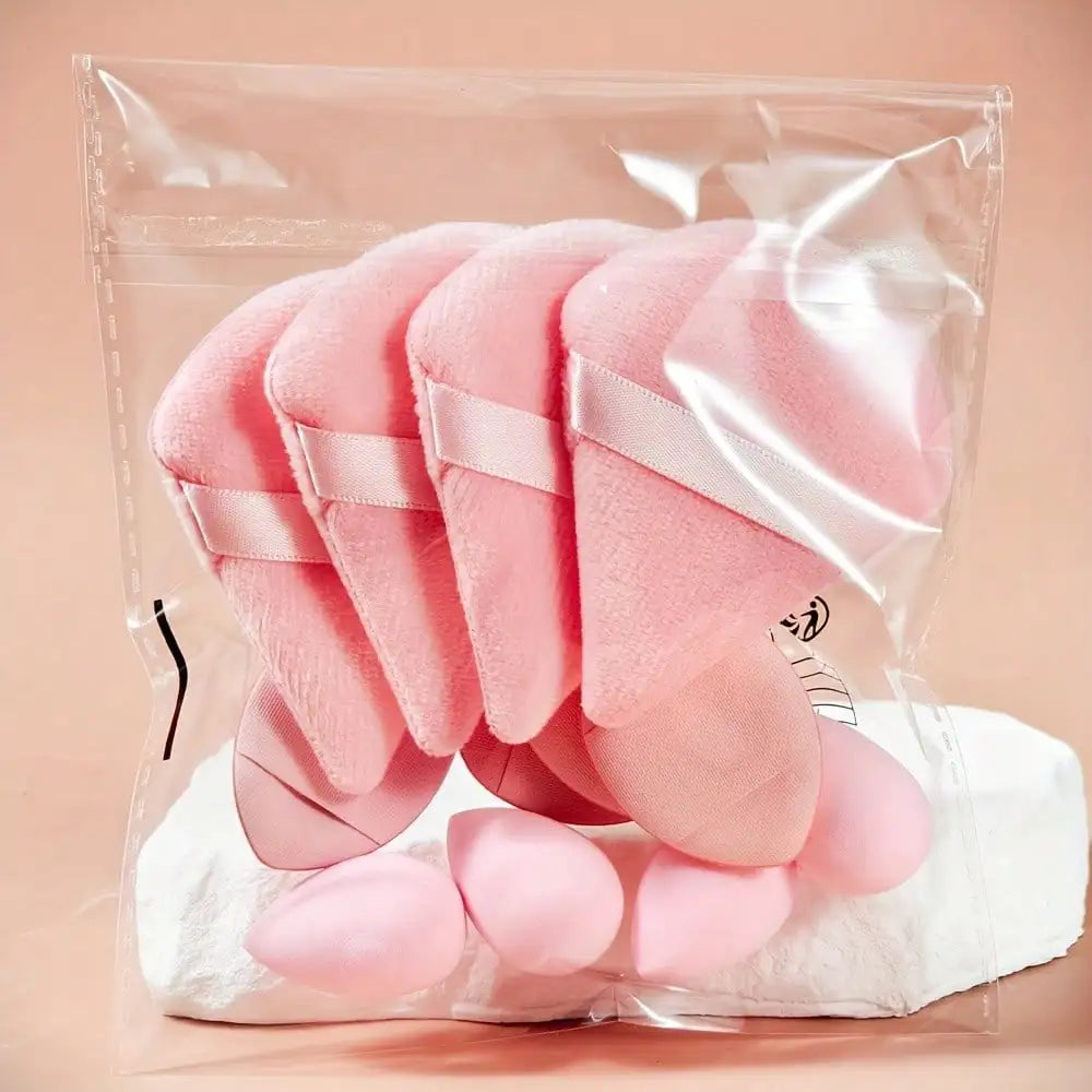 RANCAI 12PCS Skin-Friendly Soft Makeup Sponge Set, Wet & Dry Use, Suitable For All Skin Types