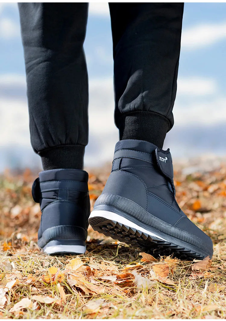 -40°C Winter Thicken Warm Men's Snow Boots Outdoor Waterproof Comfort Cotton Shoes Cold Resistant Non-slip Platform Ankle Boots
