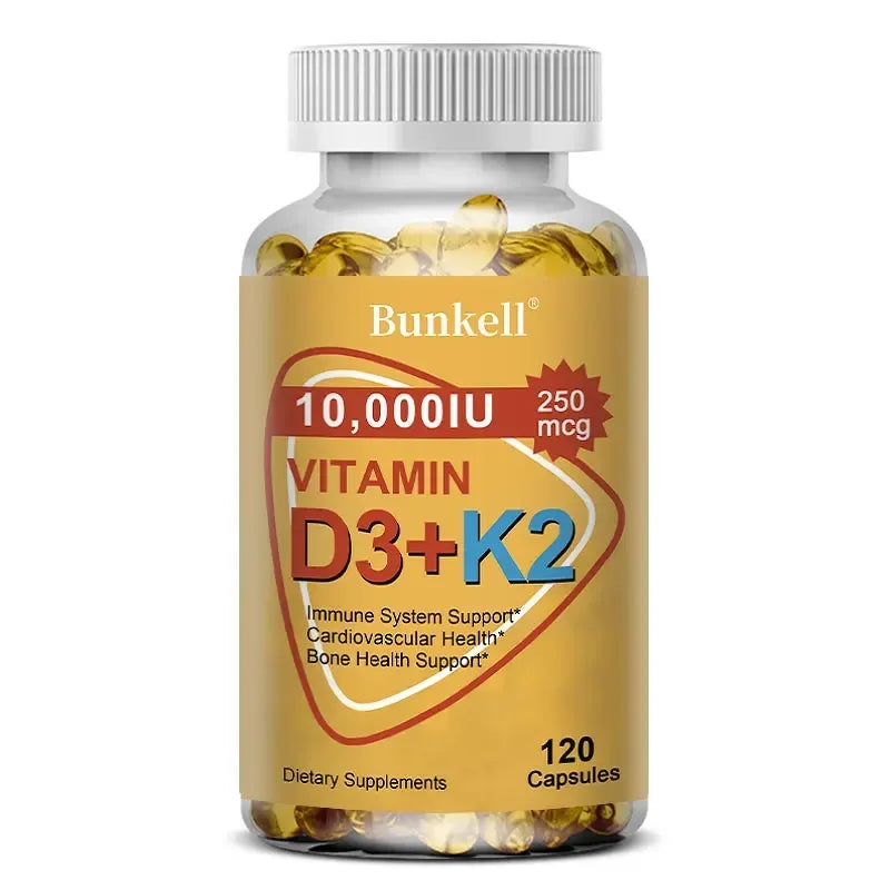 VITAMIN D3 & K2 - Nerve, Muscle, Heart, Bone and Dental Health, Immune System Health