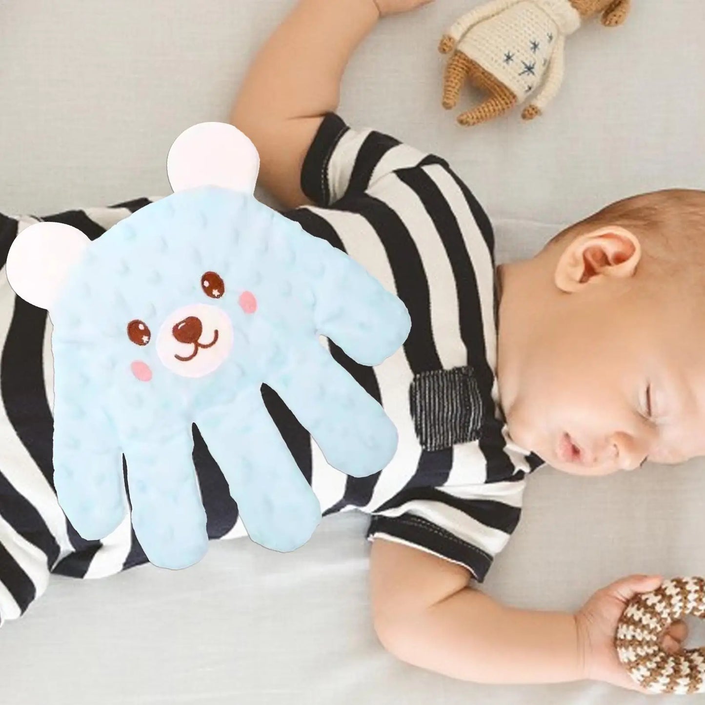 Adjustable Automatic Baby Patting Sleep Pillow Startle Prevention Soothing Palms Remote Control Baby Sleep Aid for 0-3 Toddler