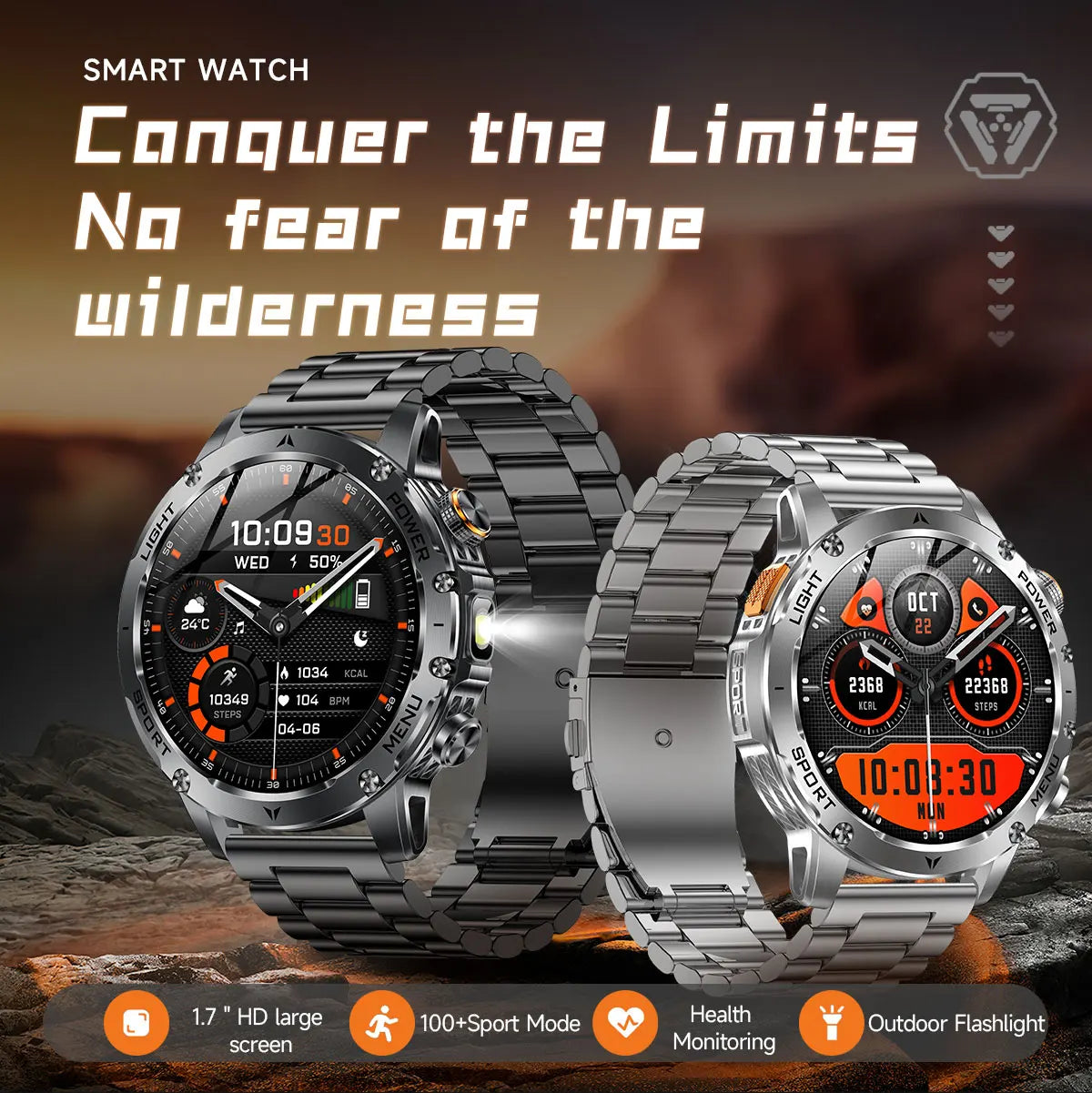 New Smart Watch For Men 1000Mah Battery Fitness Tracking Sport Waterproof Clock Smart Bracelet Men Military High-end custom dial