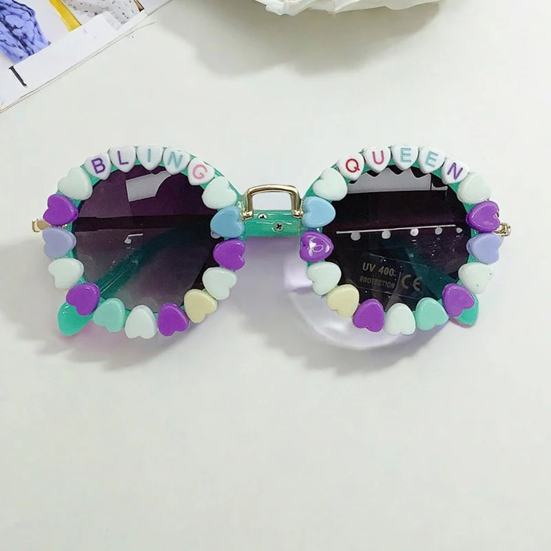 2024-05-10 Lioraitiin Gafas de sol para niños y niñas, gafas ligeras con marco de cuentas, gafas de protección solar para niños pequeños, accesorios para exteriores