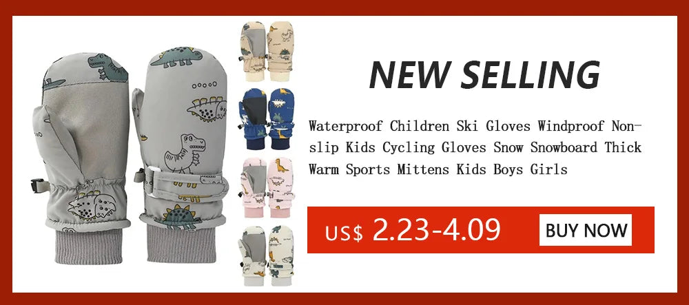 Children Winter Rabbit Gloves Baby Girls Waterproof Windproof Snow Gloves Kids Boy Thick Warm Ski Mitten For 2-6 Years Old
