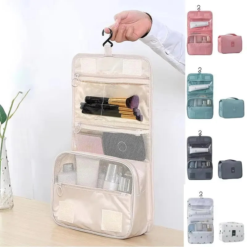 Cosmetics Storage Bag, Travel Multifunctional Makeup Bag Can Be Hung Wash Bag Large Capacity Dry Wet Separation Hand-Held Storag