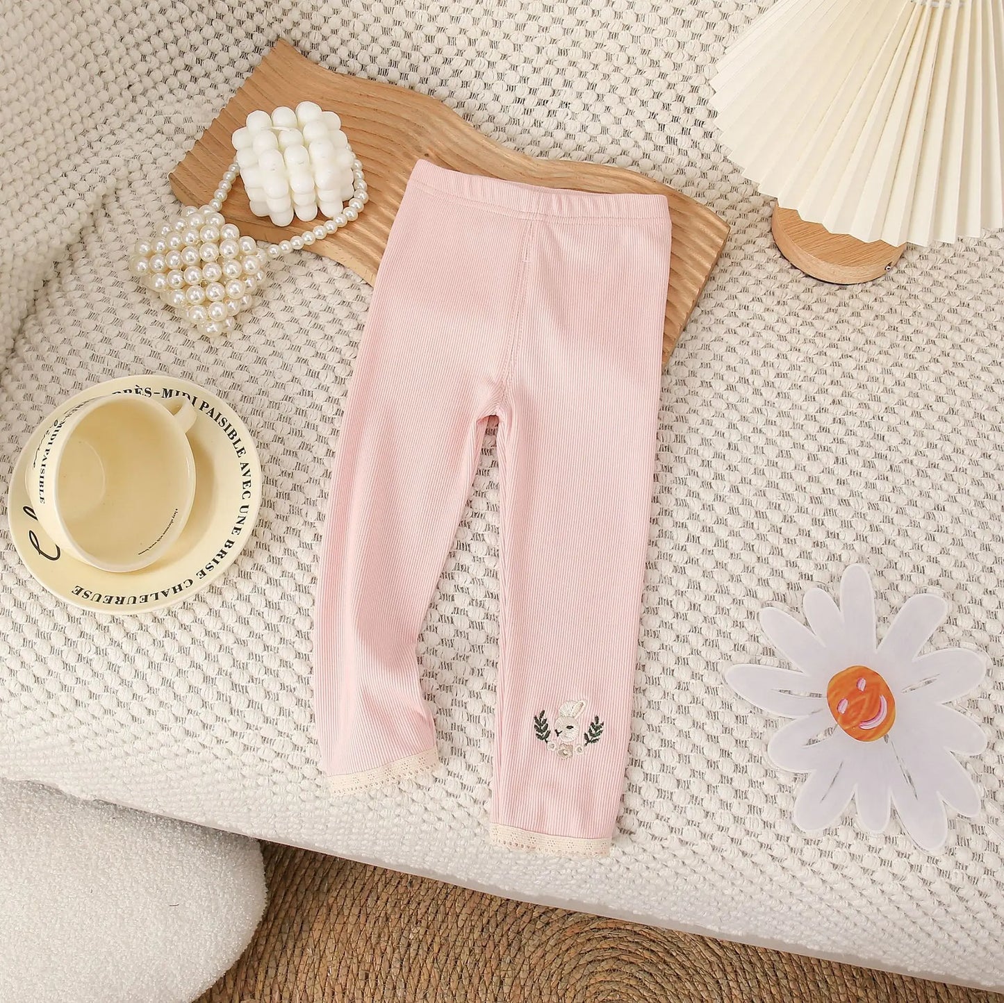 Girls' Spring and Autumn Leggings 2026 New Style for Little Girls, Fall Wear for Older Children, Children's Outerwear Pants, Trendy Autumn Pants