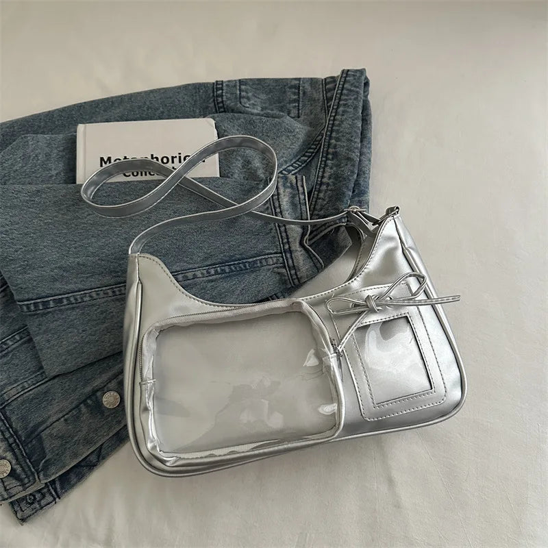 Y2k Harajuku Shoulder Bag Women Korean Transparent Bag School Crossbody Bag Female Japanese Designer Handbag Purse
