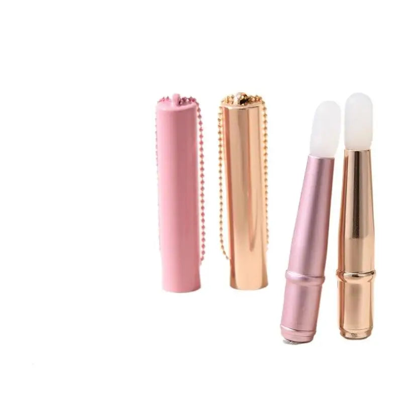 Mini Silicone Lip Brush Concealer Brush With Cover Chain Lip Mask Applicator Lip Gloss Brush Lipstick Brush Makeup Beauty Tool