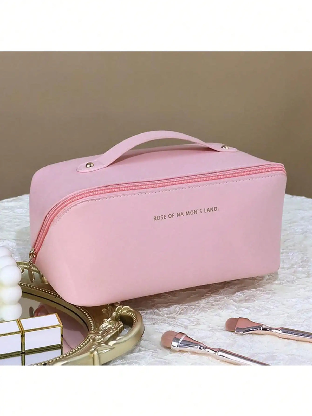 Large Travel Cosmetic Bag for Women Leather Makeup Organizer Female Toiletry Kit Bags Make Up Case Storage Pouch Luxury Lady Box