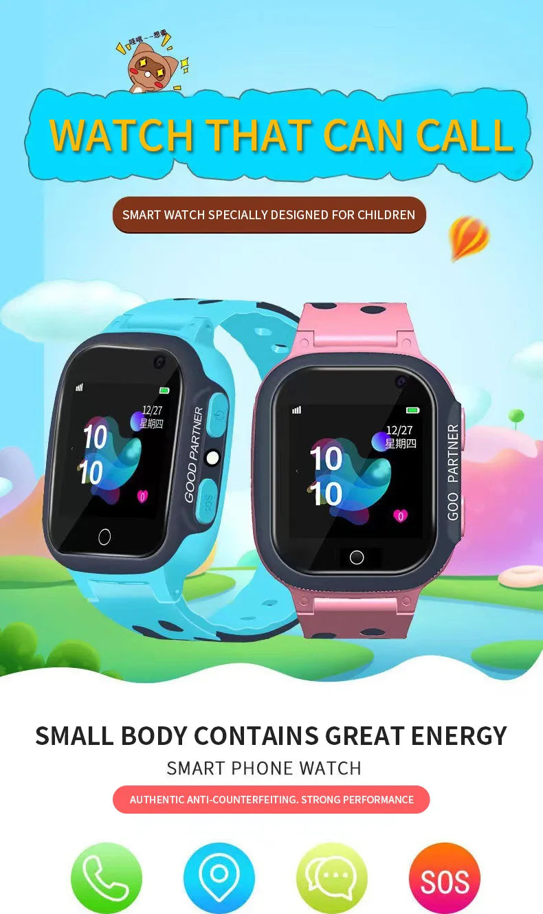 Smartwatch Wrist Kids Smart Watch For Children Electronic Digital Connected Wristwatch Clock Boy Girl Child GPS Tracker On Hand