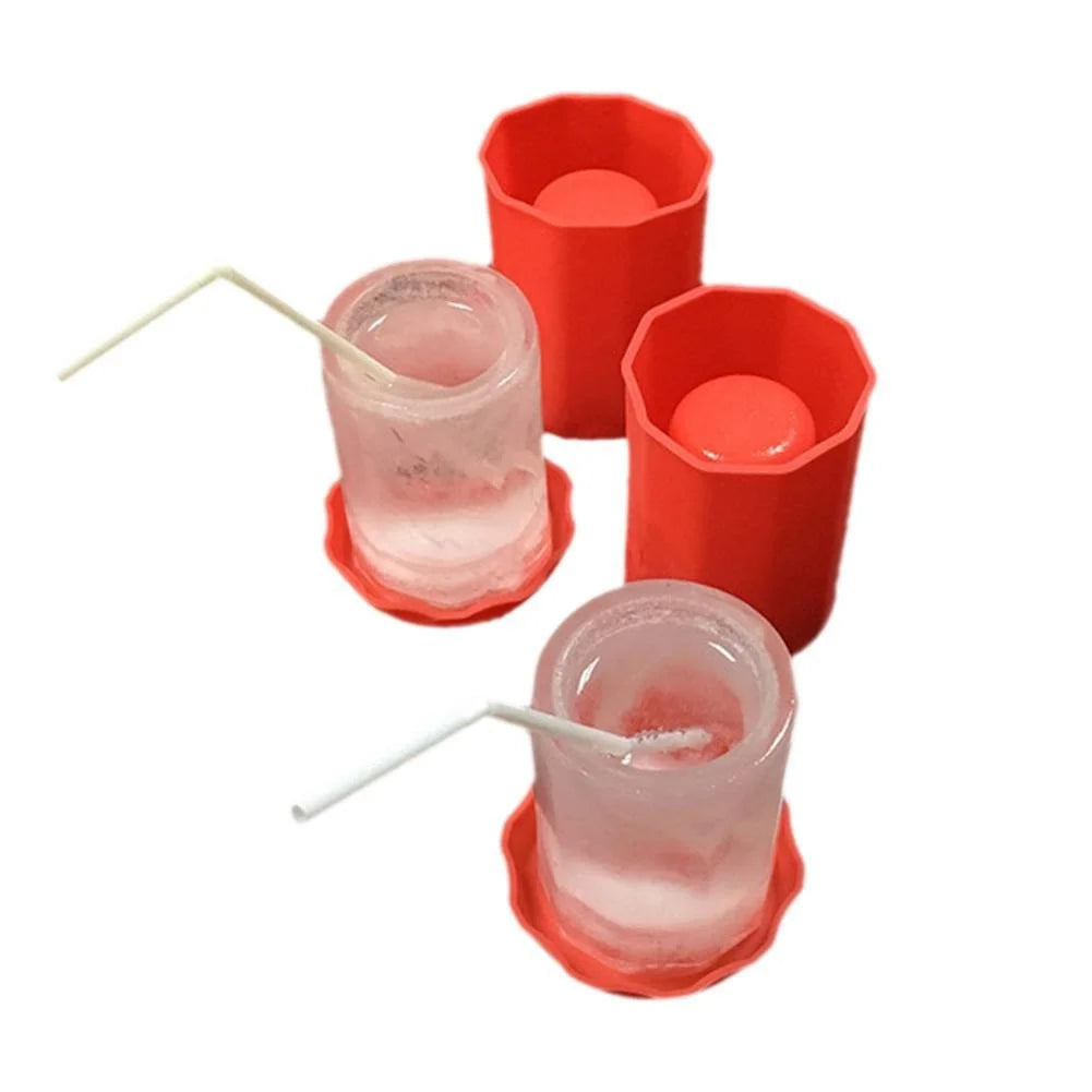 Silicone Cup Shape Ice Cube Mold Holes Ice Cube Maker Drink Container Cup Freeze Mould Stonego Kitchen Supplies