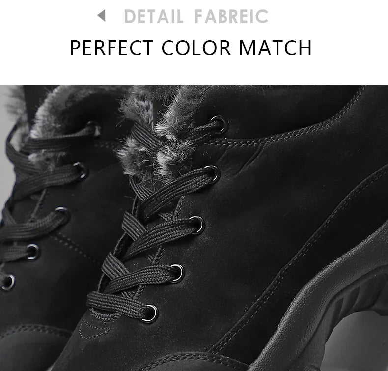 Men Winter Snow Boots with Fur Outdoor Sneakers Men Shoes 2023 New Male Warm Footwear Ankle Boots for Men Botines Botas Hombre