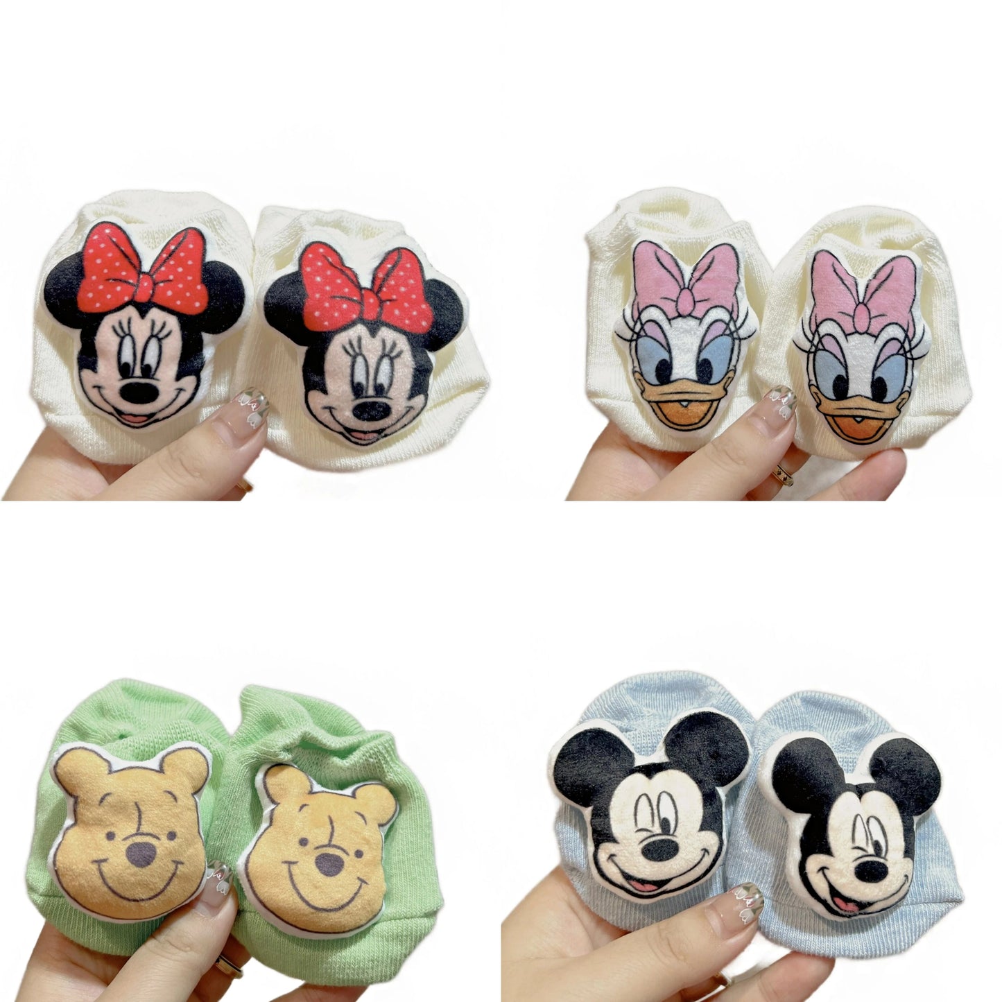 Spring Baby Girls Socks Newborn Mickey and Minnie Baby Socks Infant Baby Boy Socks Anti Slip Soft Cotton Floor Sock Shoes