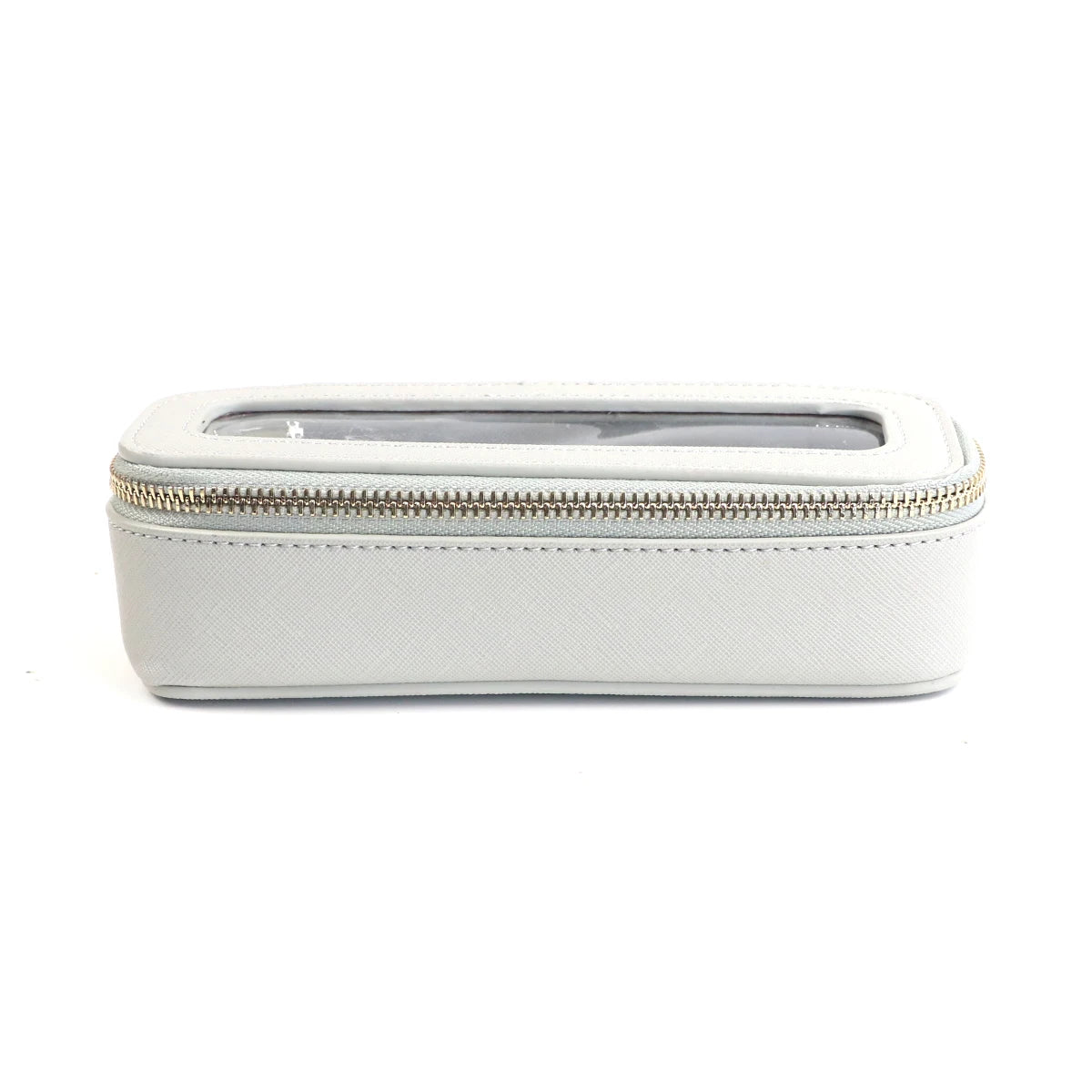 Customized Name PU Leather Women's Transparent Makeup Brush Box, PVC Makeup Bag Women's Toiletries Accessories