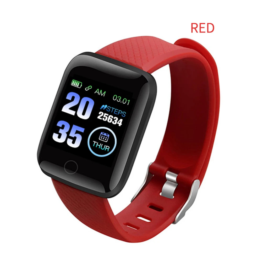 Smart Watch 116Plus D13 Sport Wristband Running Fitness Monitor Track Heart Rate Message Remind Men Smartwatch Woman Clock
