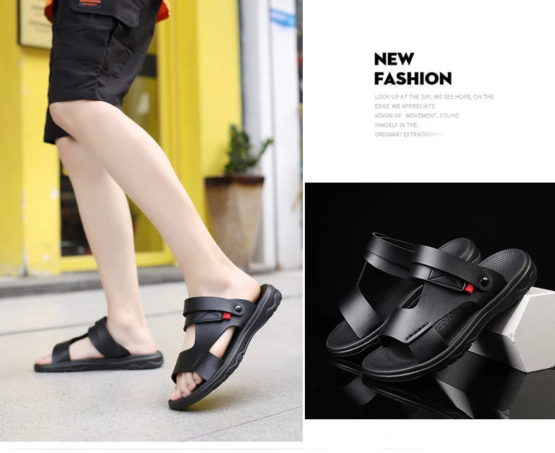 Sandals Men's Summer 2025 Casual Dual-Purpose Large Size Beach Shoes Outdoor Non-Slip Slippers Wading and River Tracing Shoes