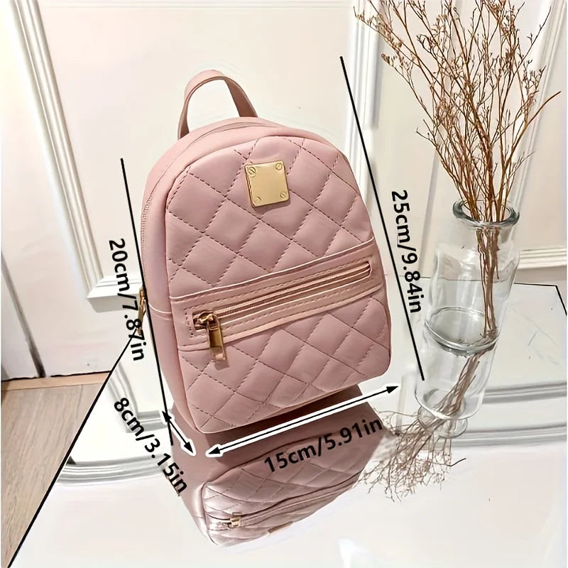 Fashion and Lightweight Women's Backpacks with Adjustable Shoulder Straps, Korean Version Versatile Backpack, Commuting Backpack