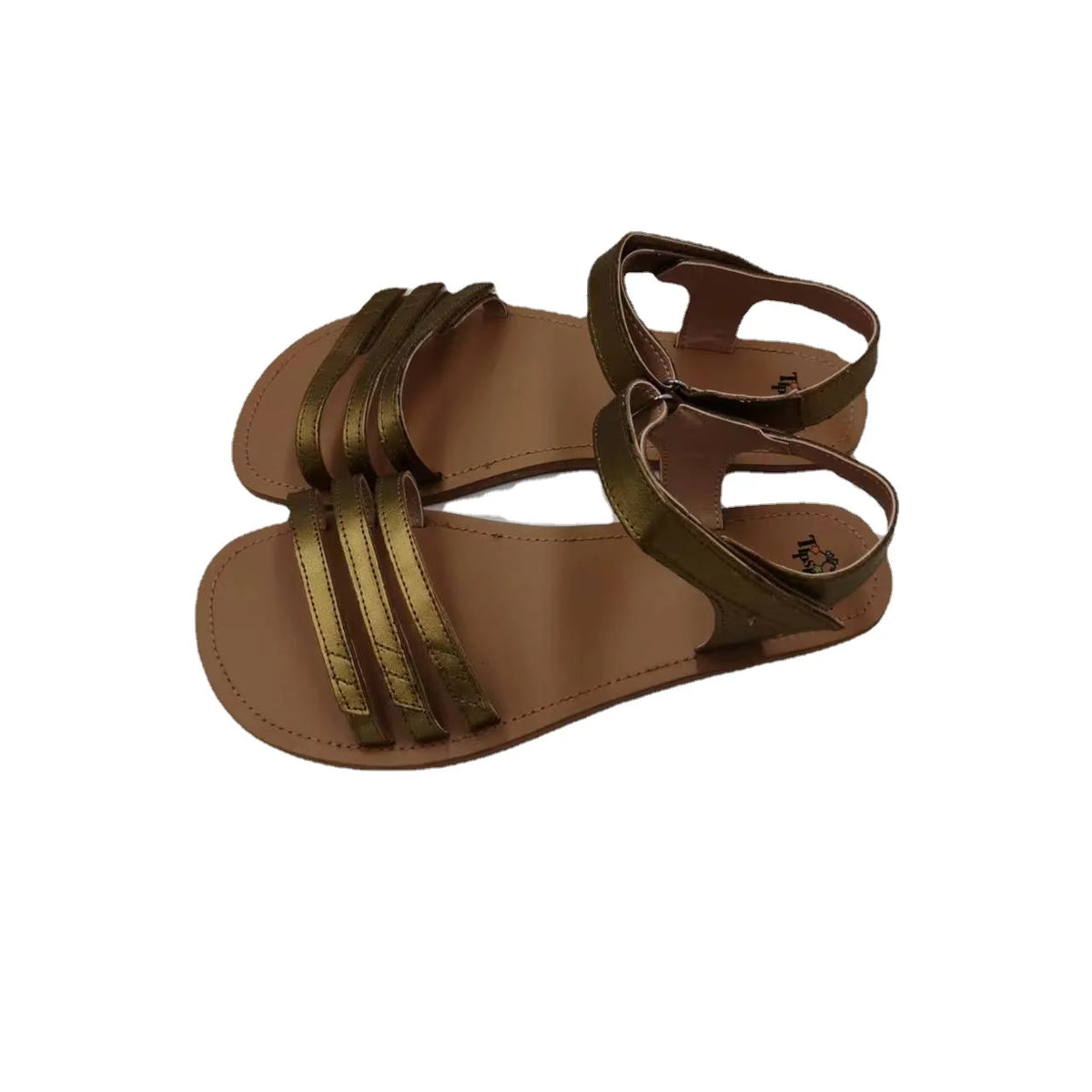 Tipsietoes 2025 Sprinng Barefoot Leather Flat Sandals For Women Shoes With New MInimalist Soft Sole