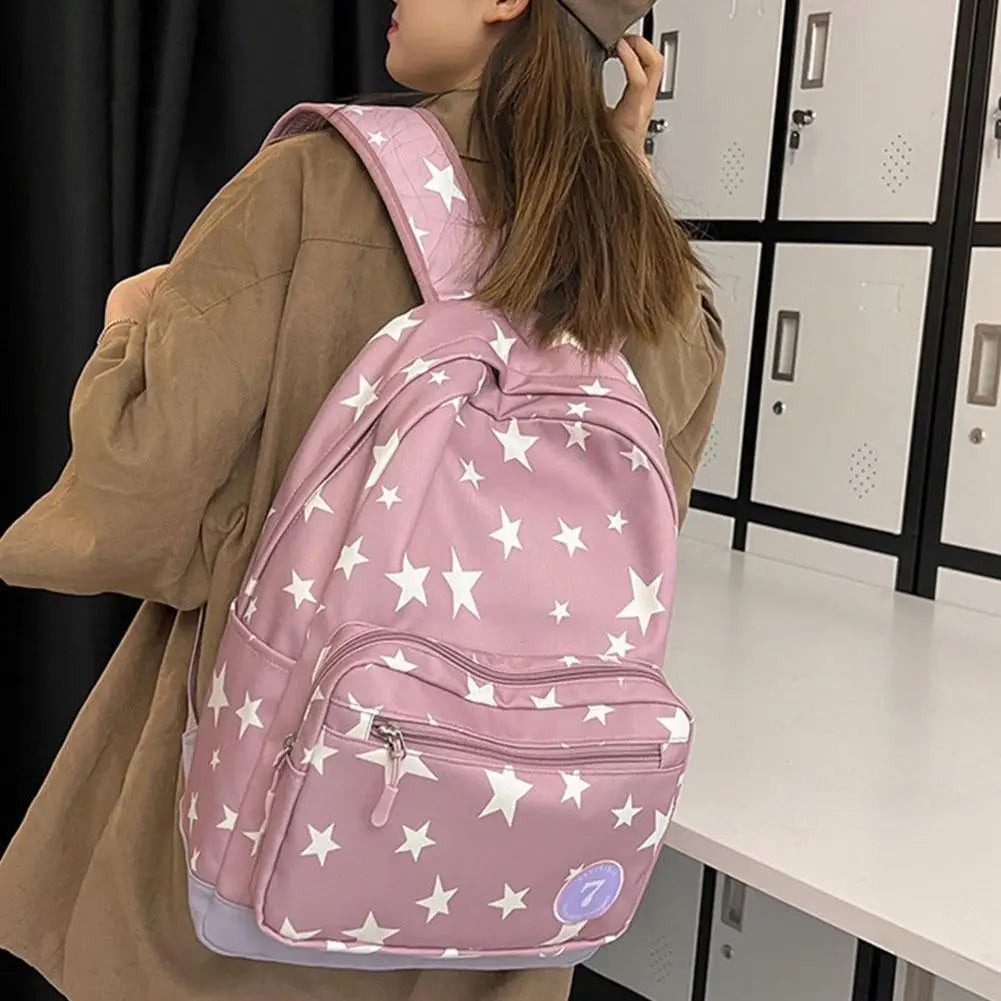 Star Backpack For Women Men, 17 Inch Star Laptop Backpack College Bag Cute Travel Backpack Student Back To School Casual Bo U1E8