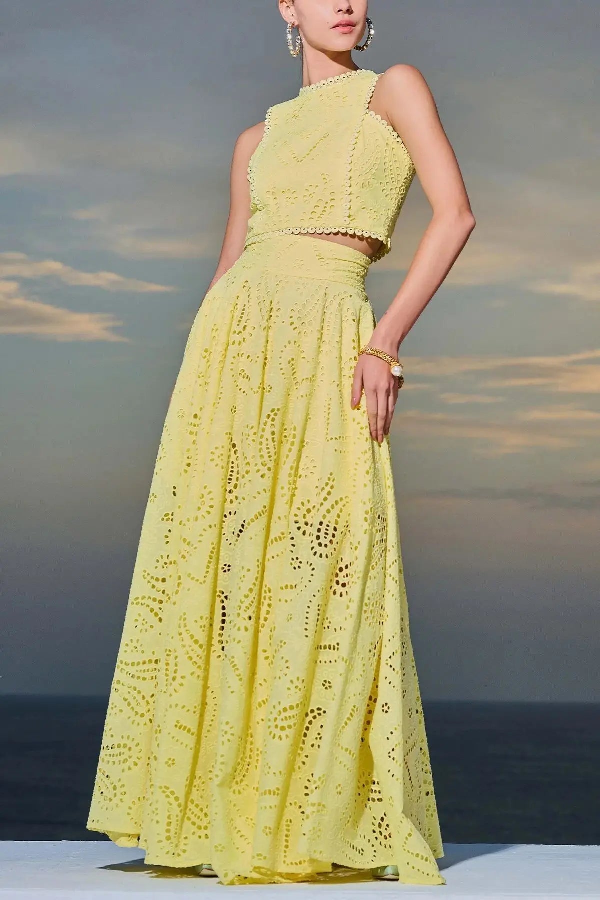 Casual Summer Spring Svel Long Dr Two Piece Set Women's Loose Holiday Sle Top And Skirt Ensemble Faionable Outfit