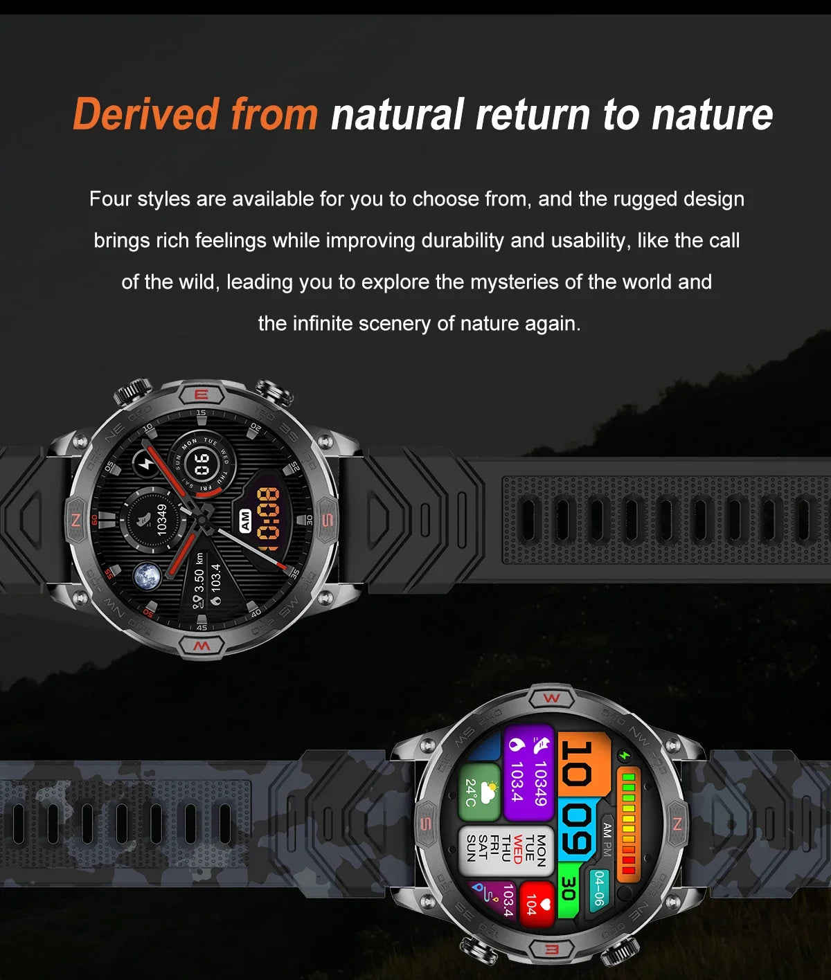 New Outdoor Military Smart Watch Men Compass AI voice Bluetooth Call Fitness GPS Sports Track Smartwatch For Android Xiaomi  IOS