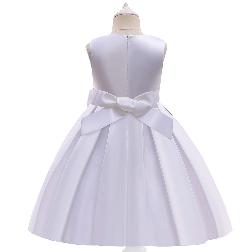 Girl Dress Birthday Party Wedding Ball Gown Princess Dress For Girls Kids Stitching Teenager Prom Clothing Girls Bow Dresses