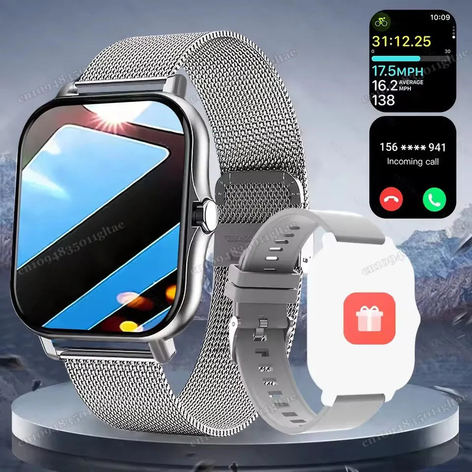 Smart Watch For Android IOS Watches 2.01inch HD Display Bluetooth Call Message Alert Music Sports Mode Smartwatch Men Women Gift