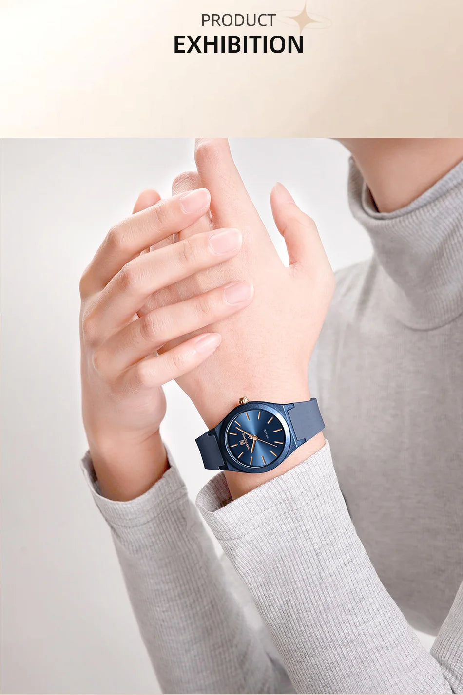 NAVIFORCE 2025 Women Fashion Watches Quartz Watch Sports Silicone Strap Ladies Wristwatches Simple Clock Gift relogios feminino