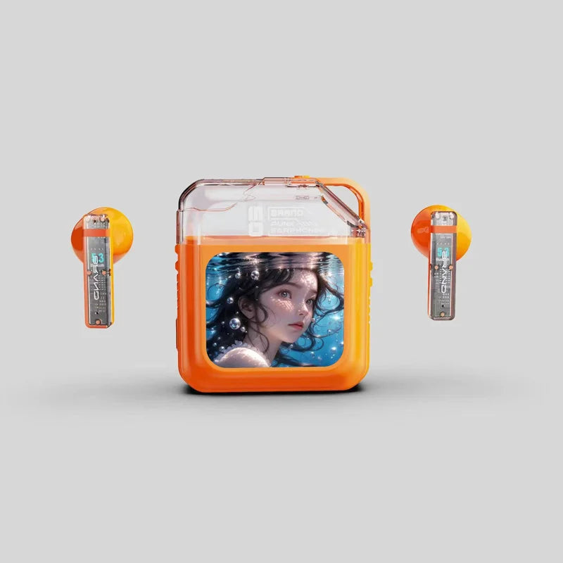 Bluetooth Touch Screen Earphone Noise Reduction Half In Ear Style Multi Function Long Battery Life Listen Music Phone Call