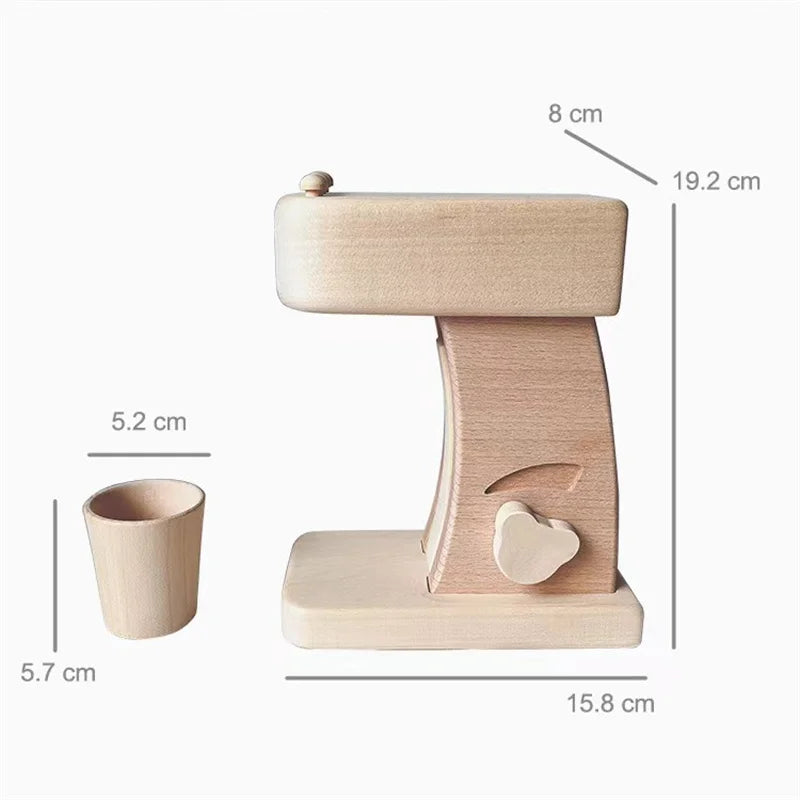 Kids Montessori Wood Toys Wooden Eggs Unpaint Sensory Kitchen Bowl Teapot Cups Toaster Baguette Early Learning Gift