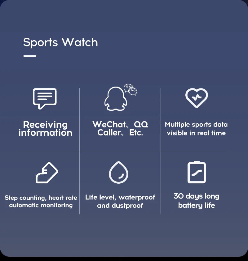 Smart Watch 116Plus D13 Sport Wristband Running Fitness Monitor Track Heart Rate Message Remind Men Smartwatch Woman Clock