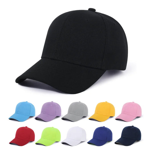 Kids Snap Back Baseball Cap Solid Color Spring Summer Hip Hop Boy Hats Sun Caps Adjustable Breathable Outdoor Travel Kids Hats