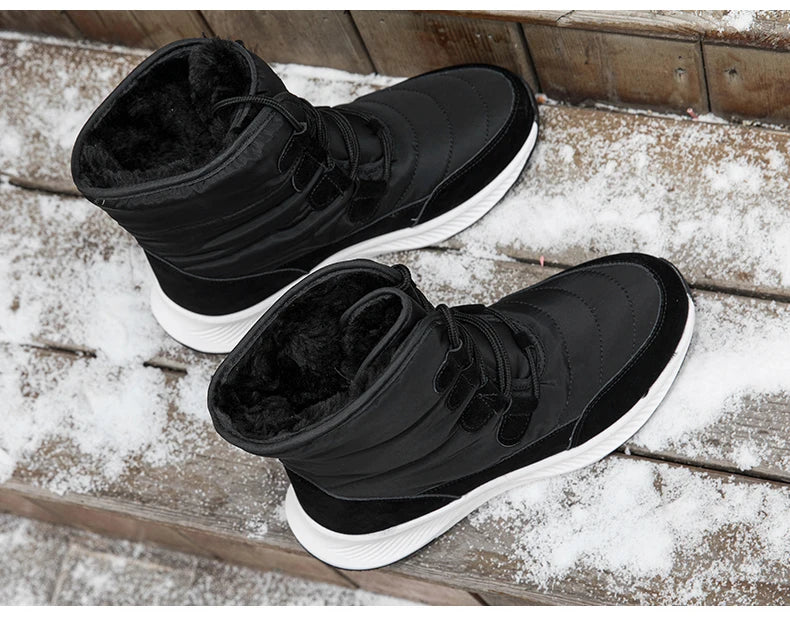 2023 Winter White Snow Boots Waterproof Non-slip Thicken Plush Warm Ankle Boots Women Shoes Botas Mujer Platform Shoes