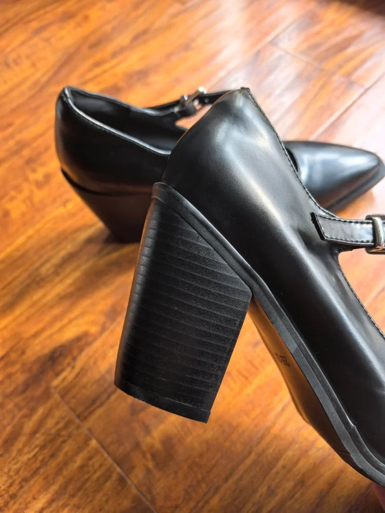 MKKHOU Fashion Pumps New High Quality Genuine Leather Pointed High Heels Mary Jane Shoes Women's Heels Leather Shoes Women Shoes