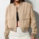 2026 Winter Women Elegant Jacket with Lapel Casual Single Breasted Pocket Long Sleeve Short Coat Street Overcoat Vintage Top