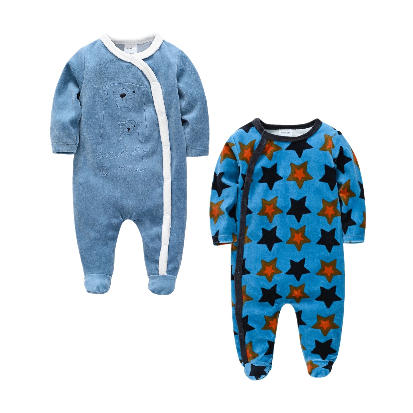 Newborn Baby Boy Clothing Pajamas 1 2PCSAnimal Cartoon Overall Jumpsuits Winter Baby Onesies Kids Sleepwear Newborn Baby Pyjamas