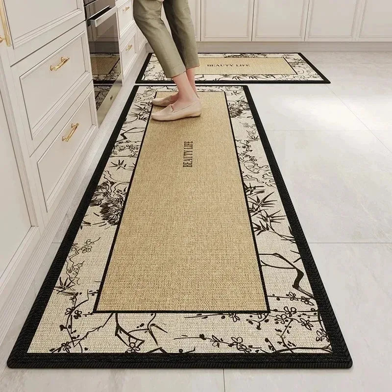 Kitchen Floor Mat Stain-resistant and Wear-resistant Carpet Home Decor Rug Soft and Comfortable Loop Fleece Carpets