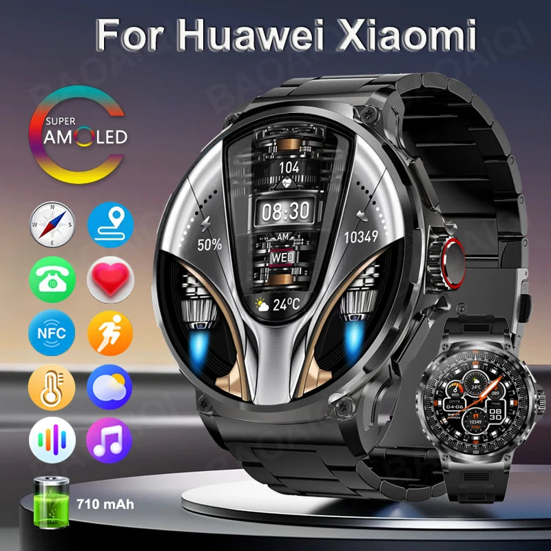 2024 New 1.85 Inch HD Bluetooth Call Smart Watch Men Sports Fitness Tracker Heart Monitor 710mAh Smartwatch For XIAOMI Android