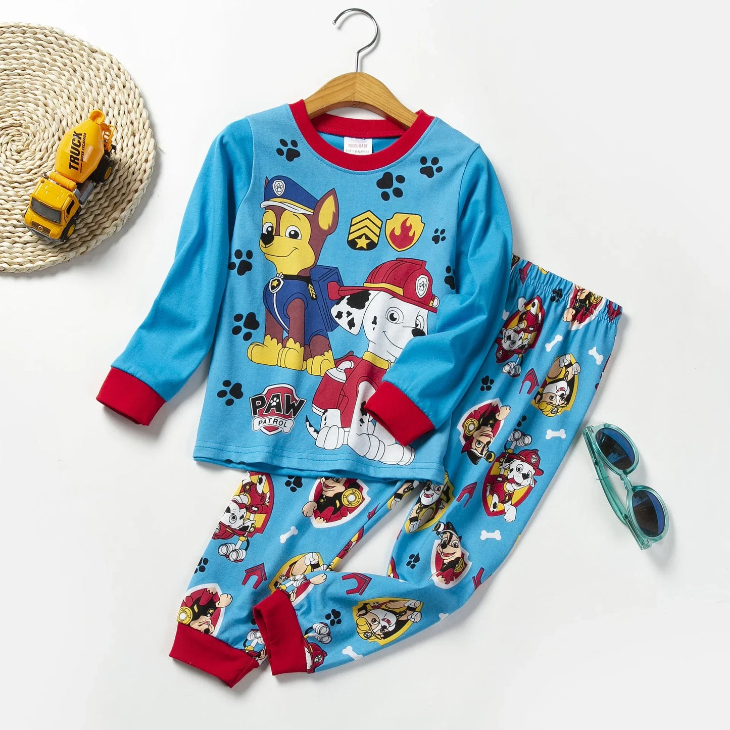 PAW Patrol New Spring Autumn Kids Pajamas Baby Boys Girls Cartoon Long Sleeve Round Neck Pyjamas Toddler Cotton Sleepwear Suits