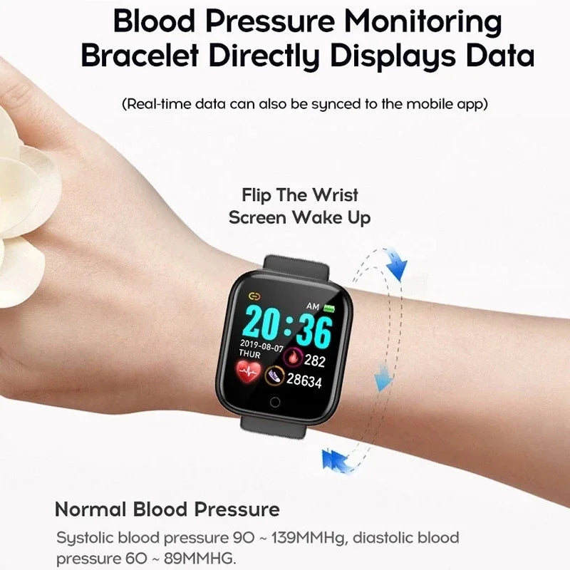 Smart Watch Men Women Wristwatches Smart Watch Message Fitness Monitor Bracelet Birthday Gift Electronic Clock For Android IOS ﻿