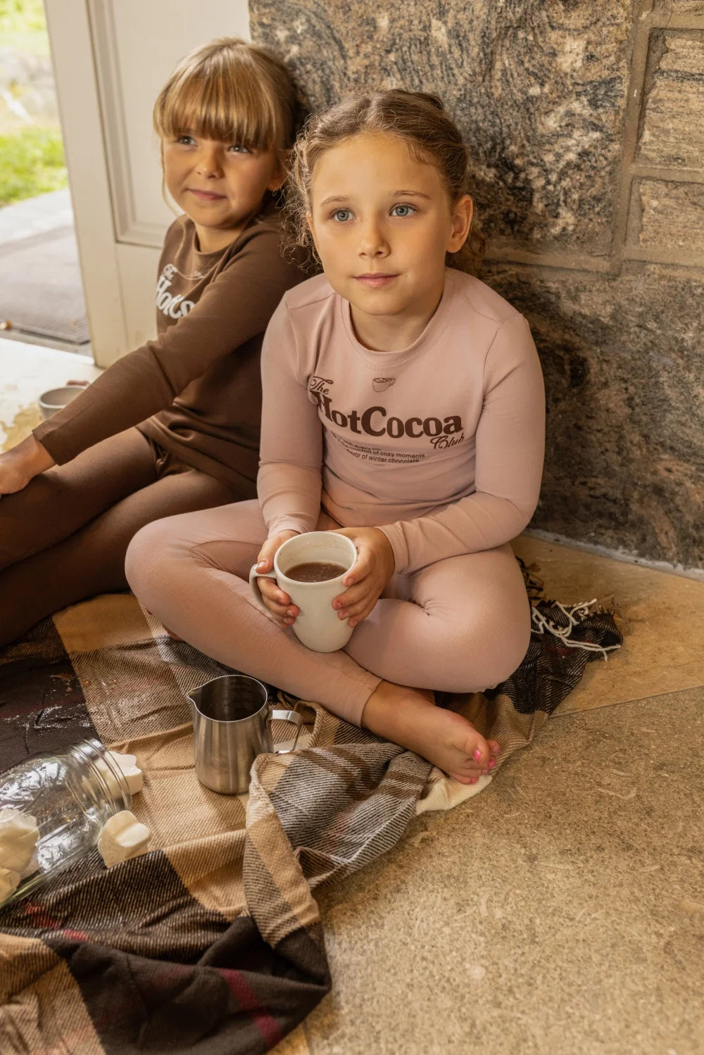 AP AW26 Cotton Cocoa Club Collction Children Girl Boy Fashion Letter Print Family Matching Clothing Kids Casual Clothes