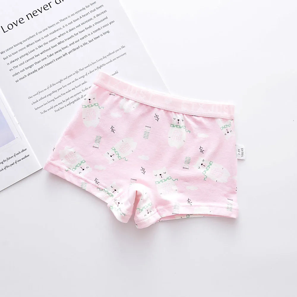 5 Piece/pack Girls Underwear Panties Lovely Cat Boxers for Toddler Cotton Children's Comfortable Princess Shorts Underpants New