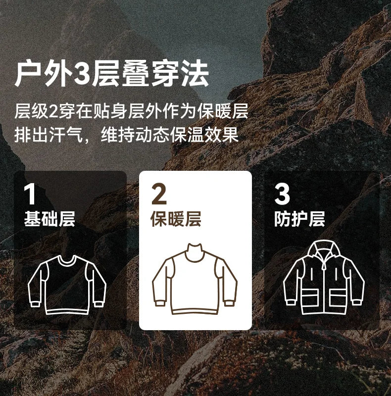 VECTOR Unisex Half-Zip Fleece Jacket for Camping and Hiking with Technology and Fleece Rain Jacket Men Jackets Jaqueta Feminina