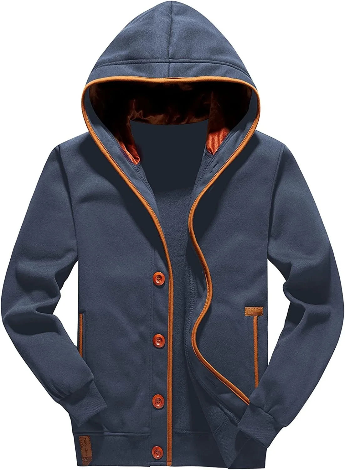 Men's Winter Soft Jackets Windbreak Coats Hooded Single Breasted Button Thick Casual Streetwear Fashion New Male Winter Clothing