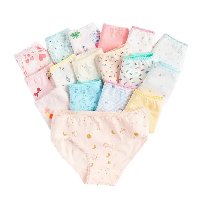 24pieces/Lot 100% Cotton Girls Underwear Chirdren Briefs Girls Panties  Kids Underwear2-12Years