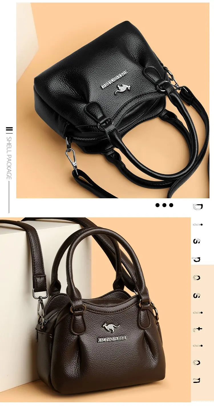Luxury Women's Tote PU Leather Soft Crossbody Bags Women Designer Handbags High Quality Large Casual Female Messenger Sac