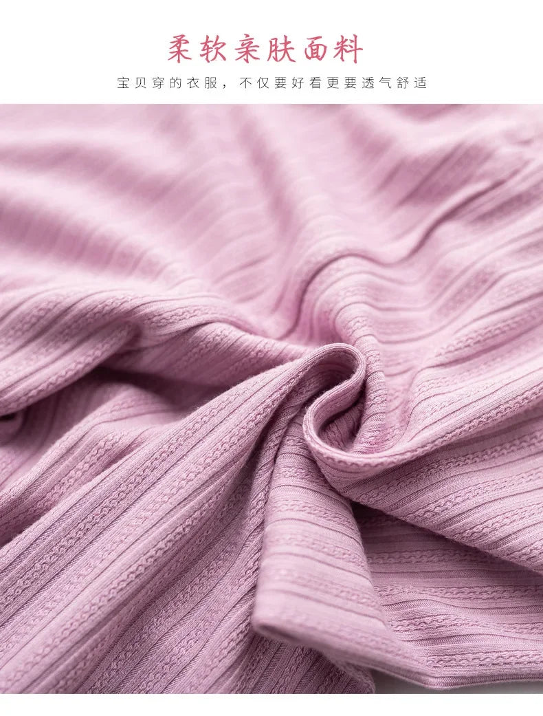 2024 Summer Girls Lace Leggings Kids Pants 2 To 10 Yrs Children's Clothing Pencil Pant Solid Color Trousers Korean Style