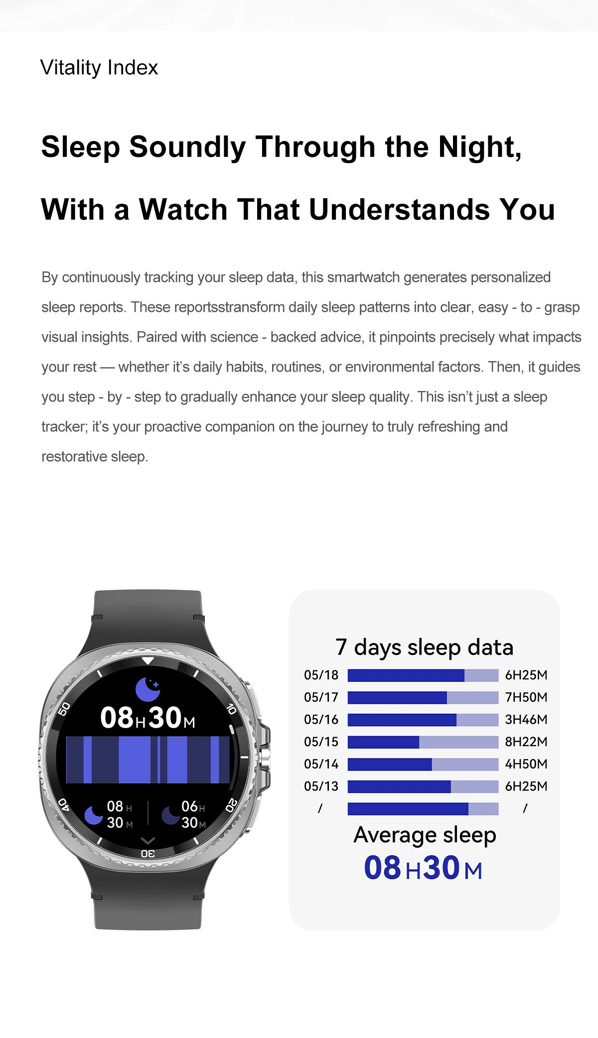 Smart Watch Man with Rotating Bezel AI Voice Assistant Receive Call 3ATM Waterproof Remote Music 1.43inch HD Screen Wristwatch