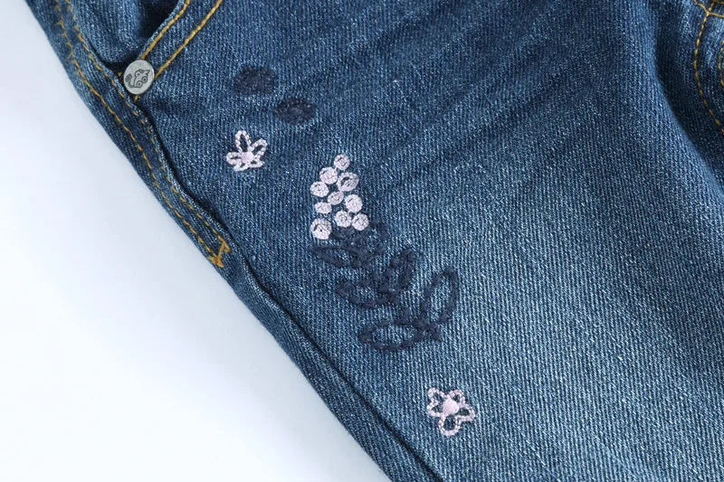 Fashion Baby Girl Jeans Pants Cotton Bird Infant Pants 9-24M Cute Newborn Boys Full Pants Infant Clothes