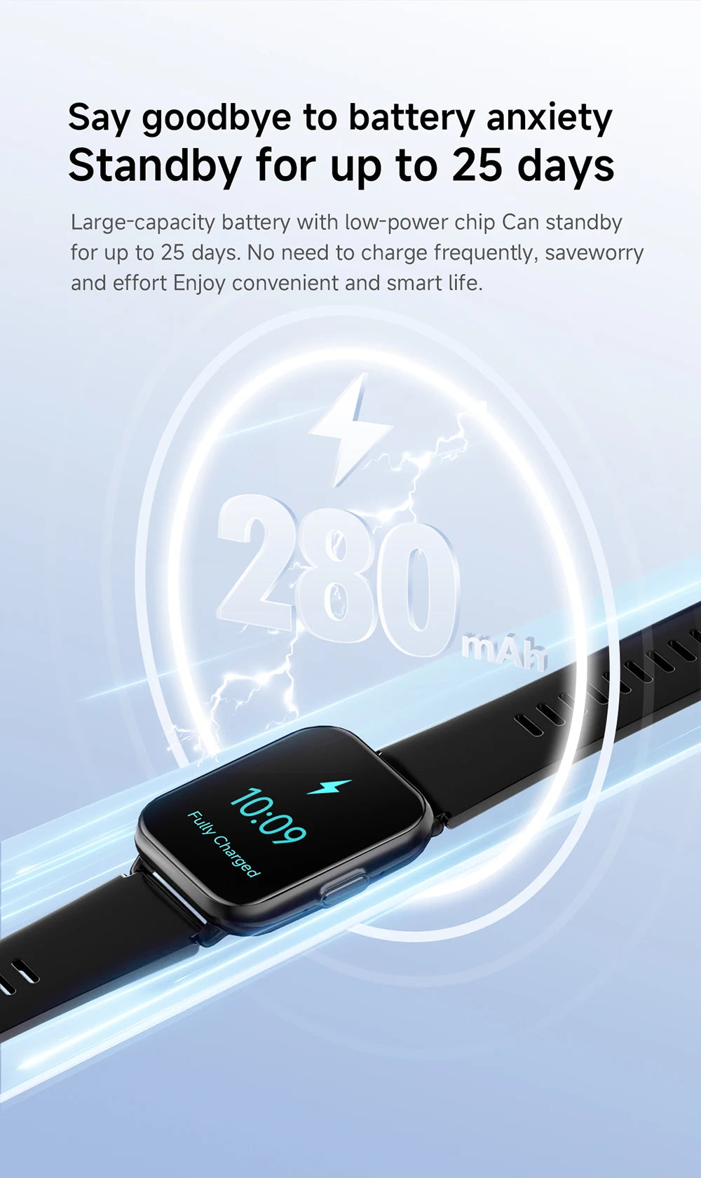 KUMI M2 Smart Watch 1.83" HD Screen ChatGPT 100+ AI Watch Faces Bluetooth Calling 100+ Sports Modes Health Monitoring 2ATM