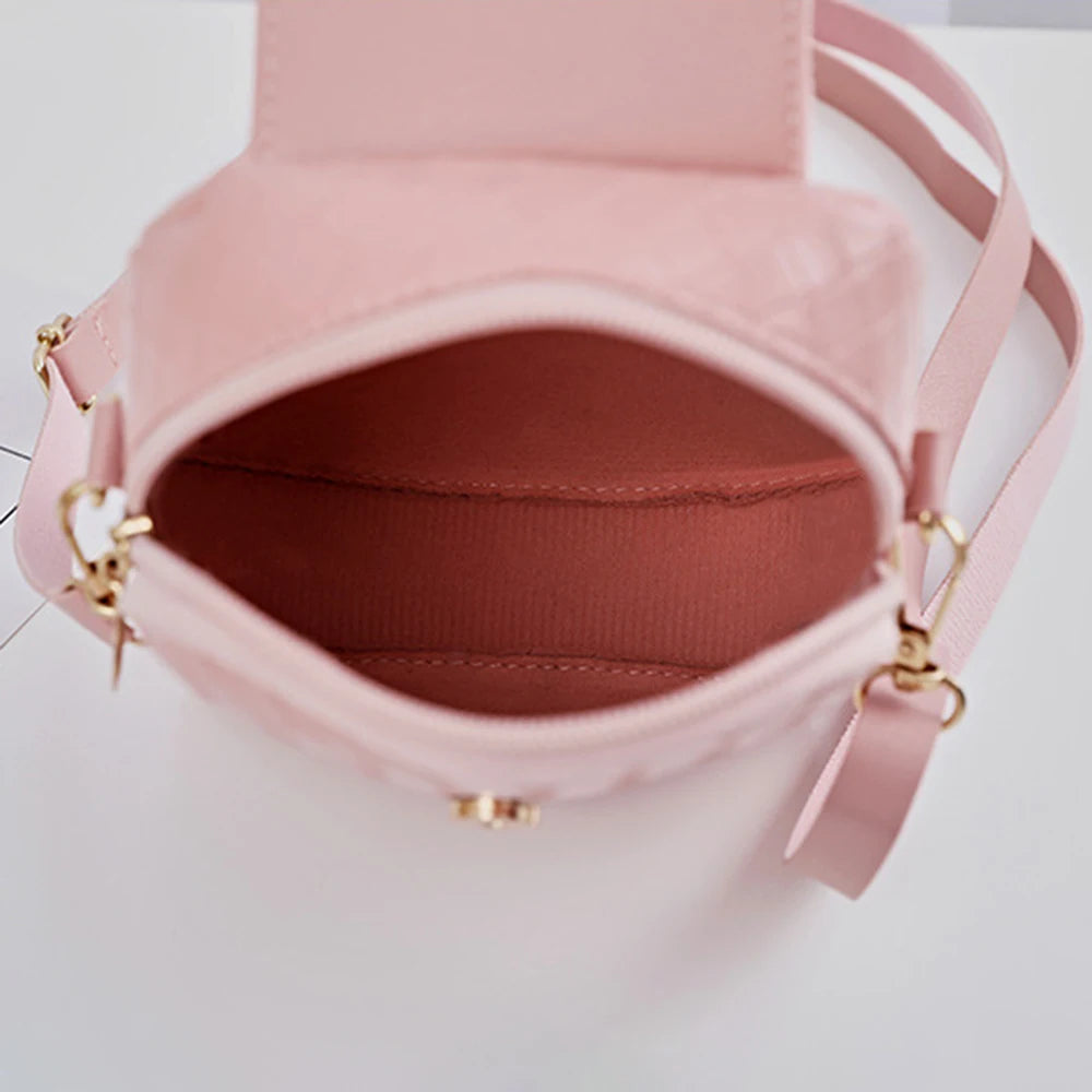 Fashion Ladies Mobile Phone Bag Mini Pu Leather Crossbody Bag Shoulder Bags Wallet Casual Mobile Phone Messenger Bag